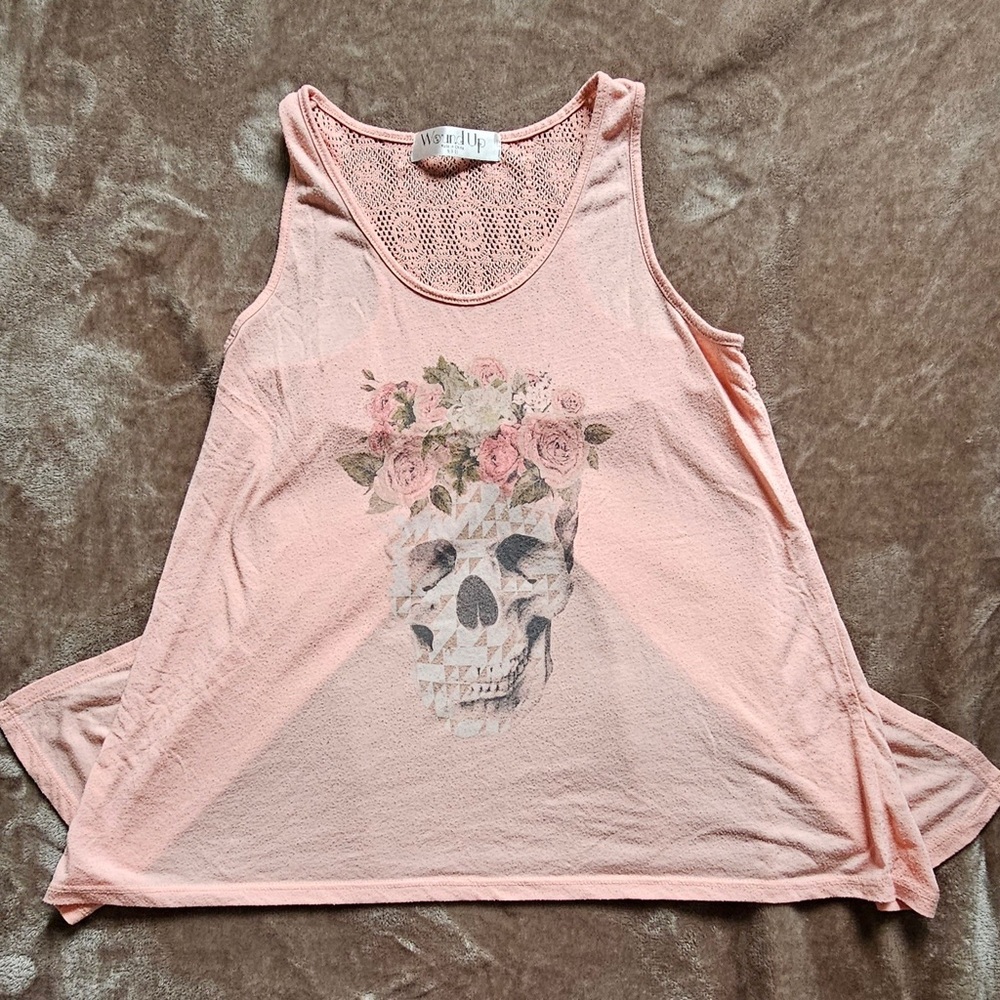 Wound up skull tank Size s
